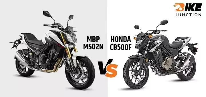 Let’s Compare MBP M502N Launched at Auto Expo 2023 With Honda CB500F