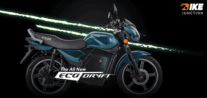 PURE EV EcoDryft E-Bike Breaks Cover Boasting 135 Km Range only at Rs 99,999