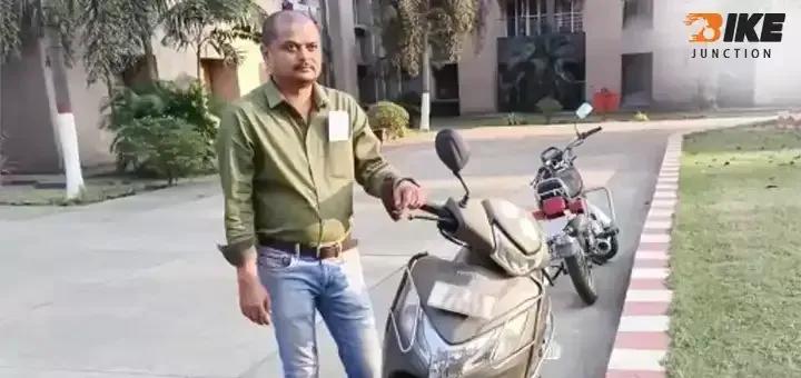Challan issued to scooter rider for not wearing a seat belt: Asked to pay 1000 Rupees